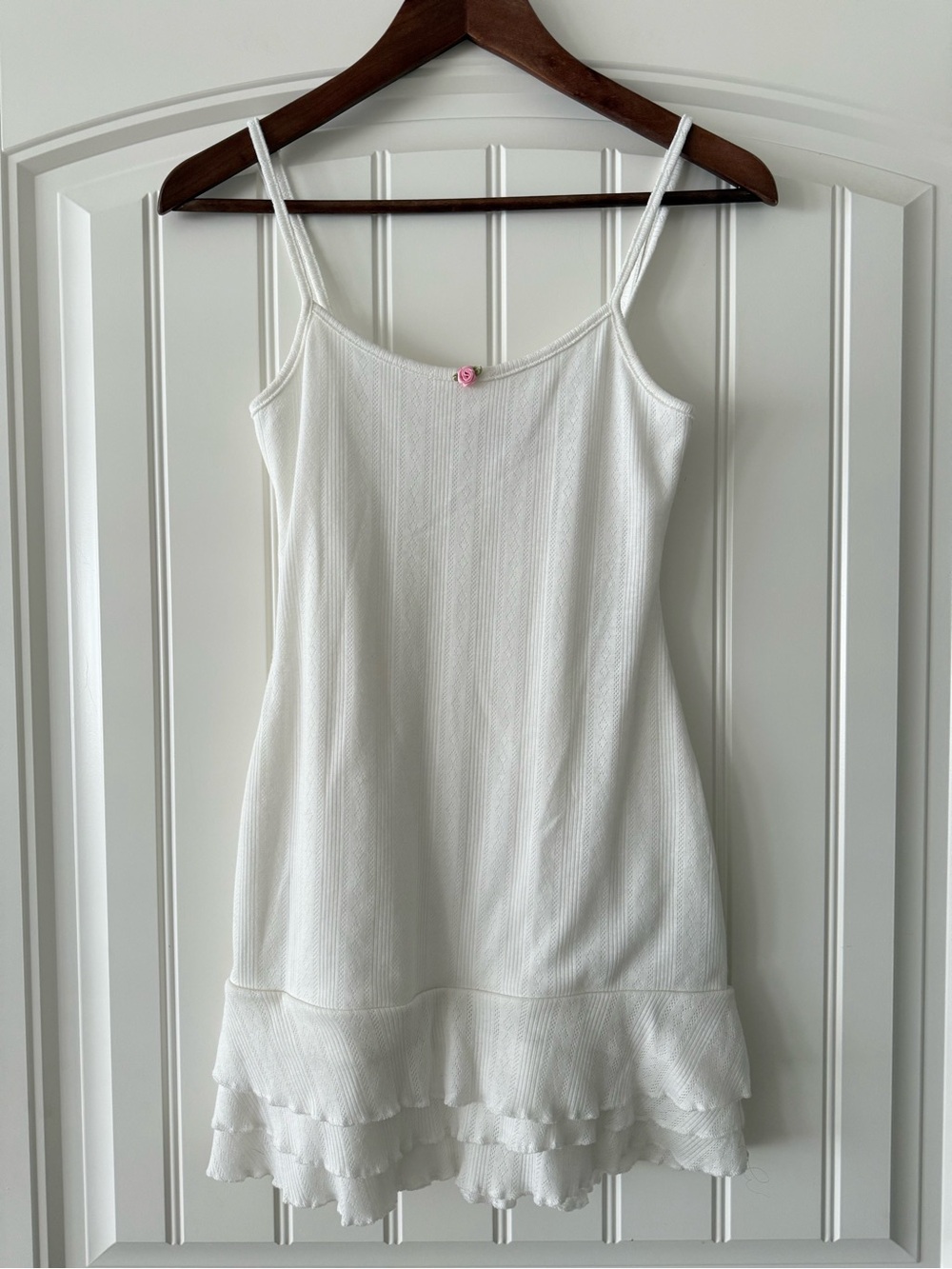 Edikted Pointelle Ruffle Mini Dress - Picture 3 of 8